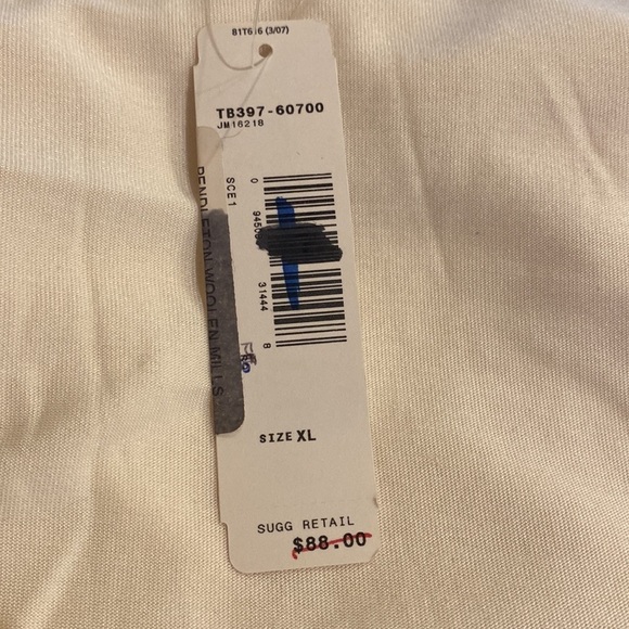 Pendleton Silk Cotton Blend V-Neck  Blouse - Picture 6 of 7